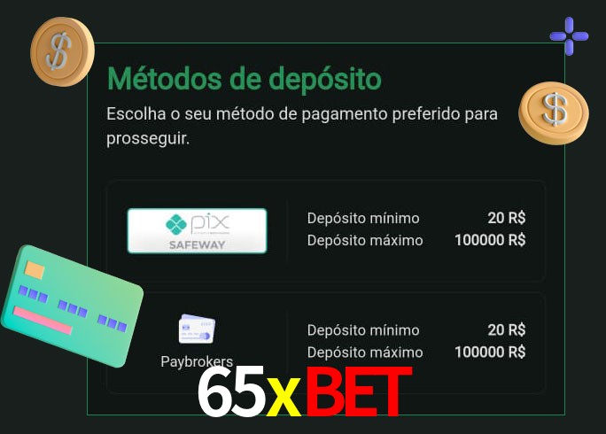 O cassino 65xbet oferece uma grande variedade de métodos de pagamento